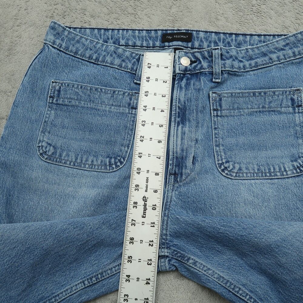 Free Assembly Jeans Women's Size 16 Super High-Rise Wide-Leg Denim 32" Inseam - Picture 7 of 16